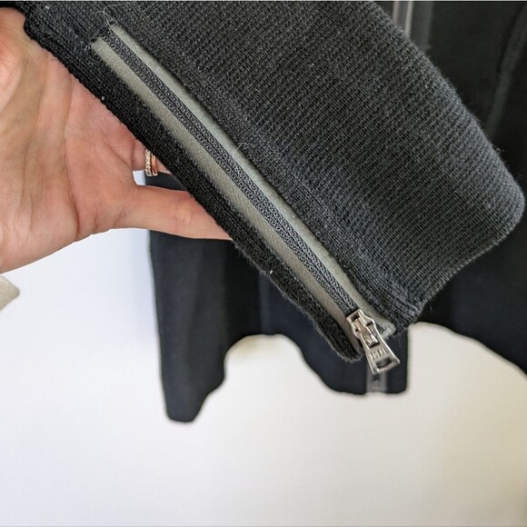 Athleta Black Chill Chaser Merino Wool Blend Sweater Coat Jacket Black Full XS - Picture 4 of 8